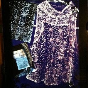 Beautiful beaded black shirt