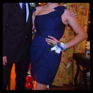 Navy Blue BCBG MAXAZRIA Petites cocktail dress