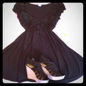 Black dress with cutout