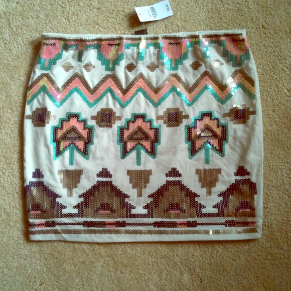 Tribal sequined skirt