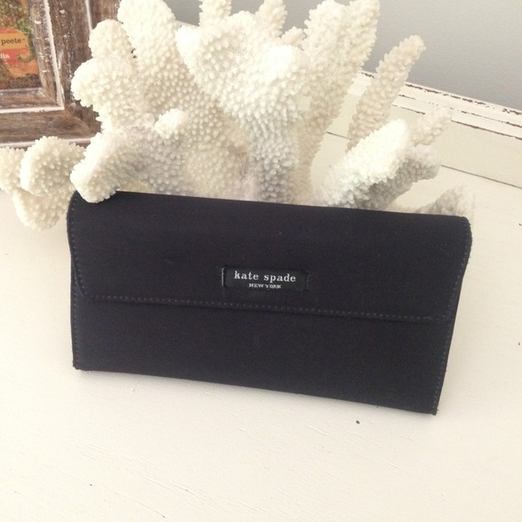 Kate Spade classic black nylon wallet
