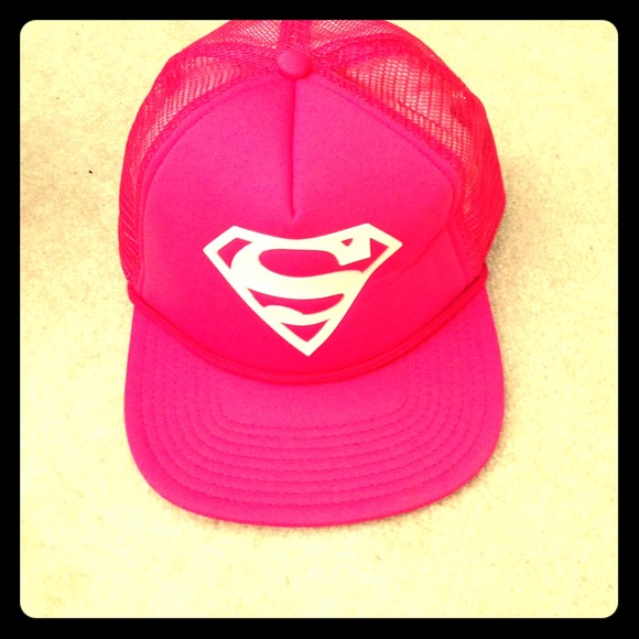 Cute hot pink super girl  hat!