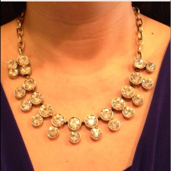 SOLD double crystal brûlée necklace - Picture 3 of 3