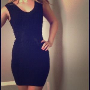 Sexy, sleek, black bodycon dress.