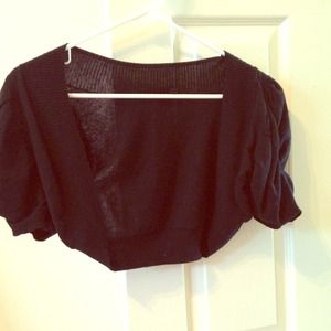 Half waist thin cover up sweater! -black