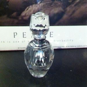 Decorative glass bottle with rosé top