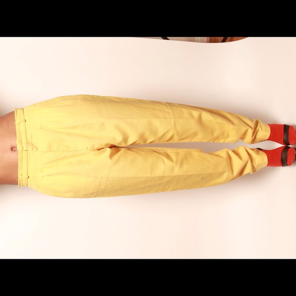 Yellow high waisted pants