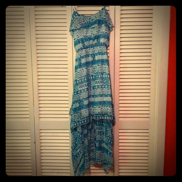 Sea foam, high-low dress