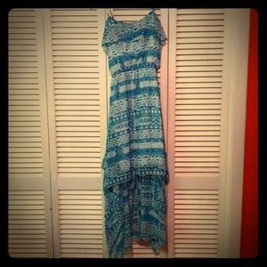 Sea foam, high-low dress