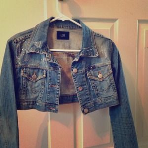 Forever 21 jeans half jacket with studs