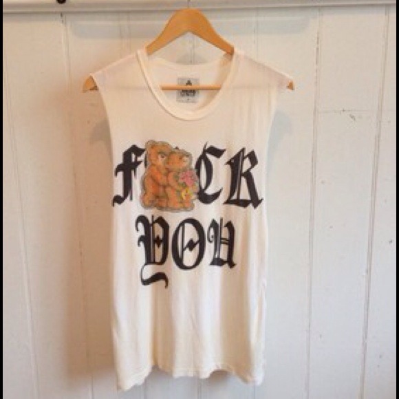 ❌SOLD❌ UNIF Clothing "FU Bears" Muscle Tee