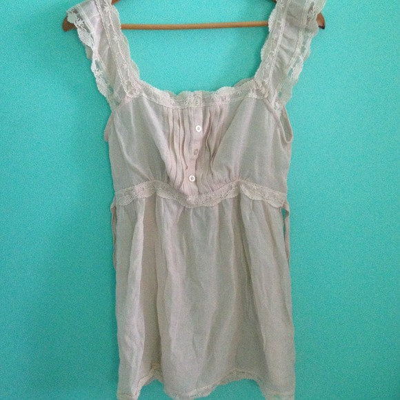 Formal beige cotton tank top