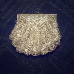 Beaded Shell Clutch