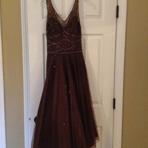 Brown Sue Wong Couture dress