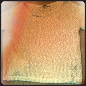 Knit gold & whit top