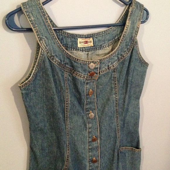 Vintage denim dress - Picture 2 of 4