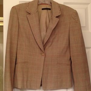 Plaid blazer and skirt suit set