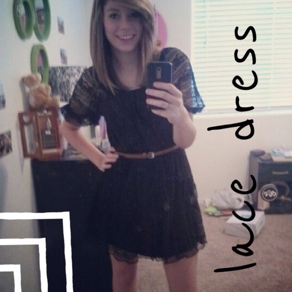 Black lace dress!