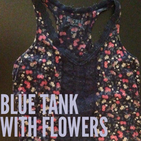 Blue tank with flower decoration!
