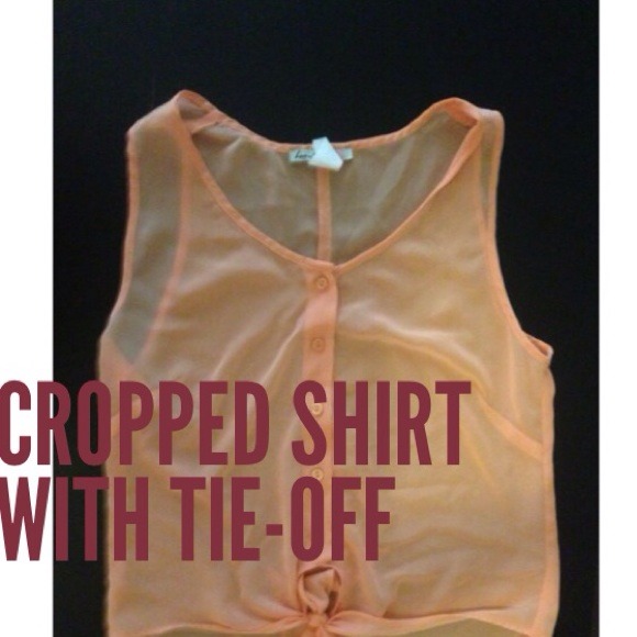 Cropped Tank with tie-off!💗