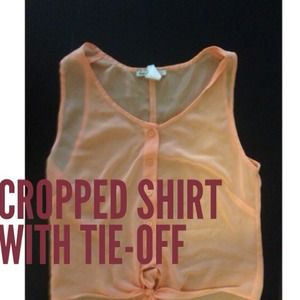 Cropped Tank with tie-off!💗