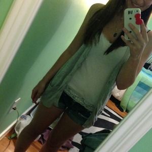 Gray Forever 21 Cardigan Tank