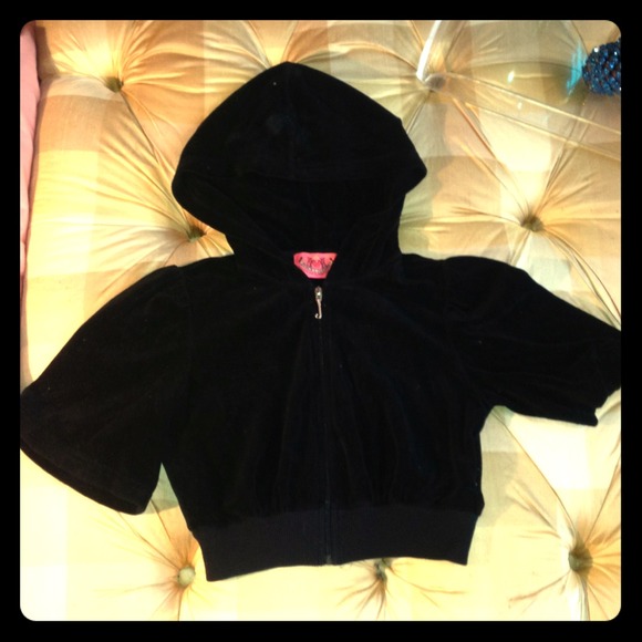 Cropped juicy couture velour zip up jacket