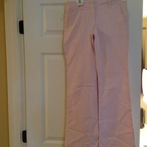 Theory pink pin striped pants