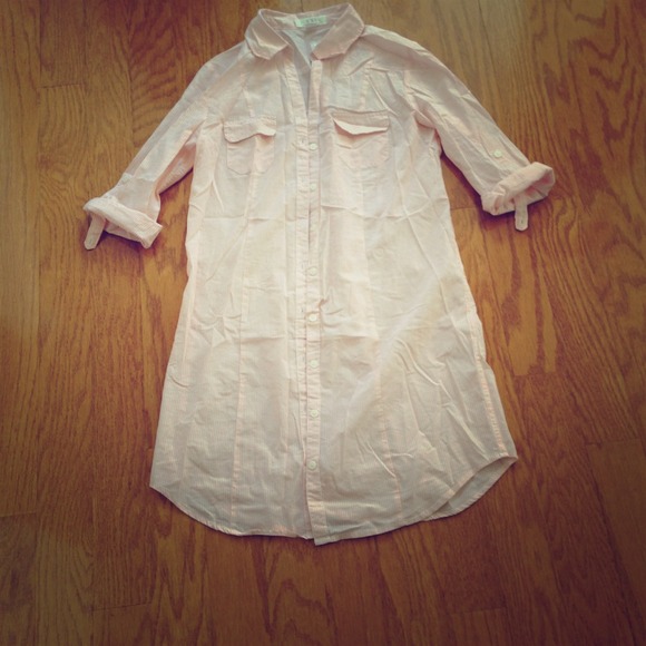 Forever 21 pink striped tunic shirt dress