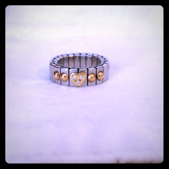 Authentic Nomination Diamond Heart Ring