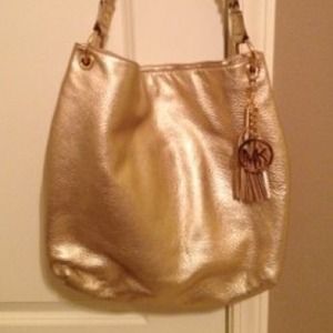 Gold leather Michael Kors purse