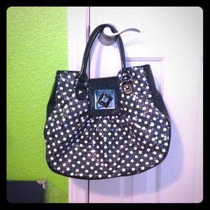 Betsey Johnson Black & White Sequin Purse