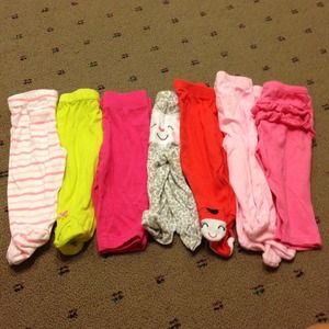 Six girl pants 3-6 months old!