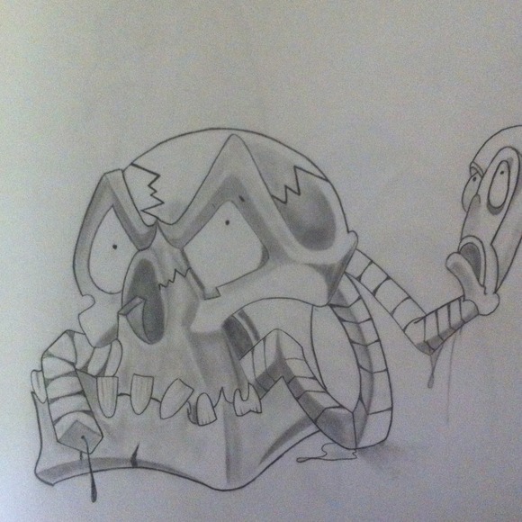 Skull ^.^ and worm