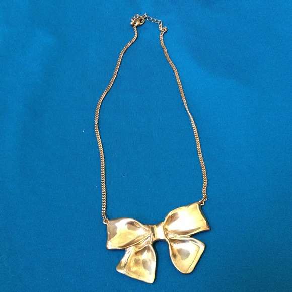 REDUCED Bold Gold Bow Tie Necklace