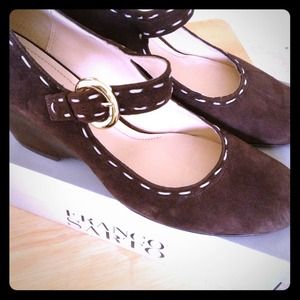 Franco Sarto suede Mary Janes