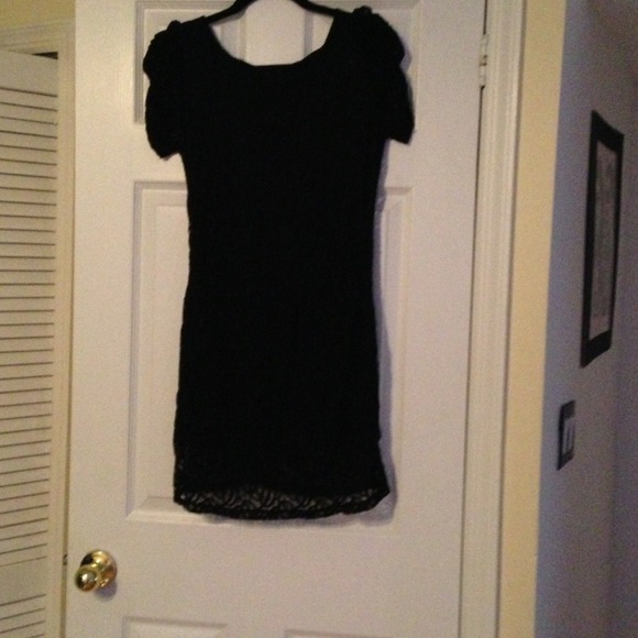 Black lace dress