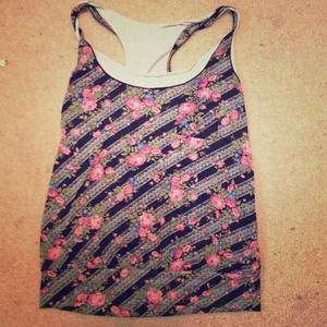 SOLD ❌Floral racerback tank