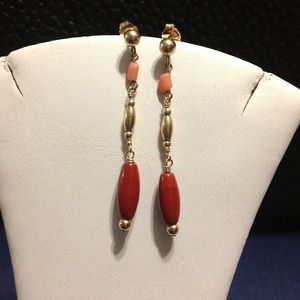 😍😍coral with gold 14k