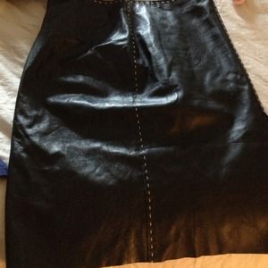 Guess black leather skirt