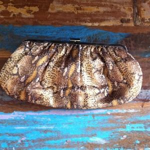 Snake skin clutch