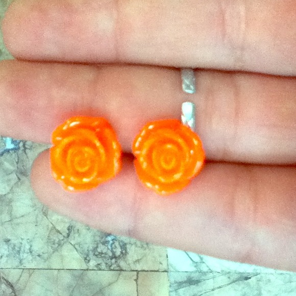 cute orange earings