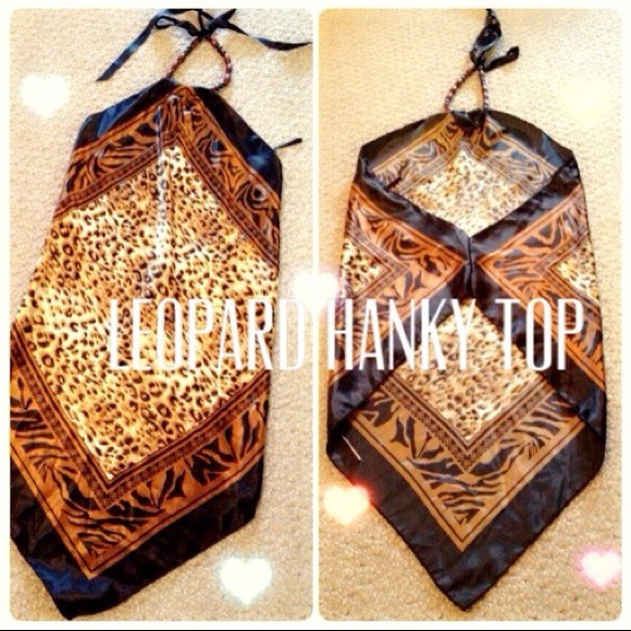 DATE NIGHT!!!✨💋Leopard 🐯hanky halter top - Picture 1 of 3