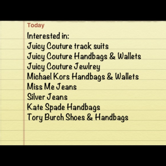 Interested in Michael Kors, Juicy Couture! - Picture 1 of 1