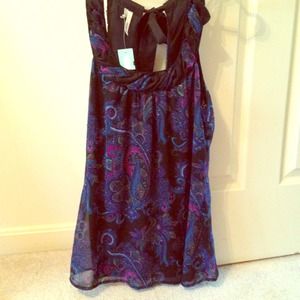 NEW colorful top with patterns! -classy!