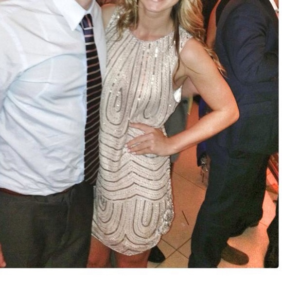 Beautiful pink&silver sequin Parker cocktail dress - Picture 3 of 4