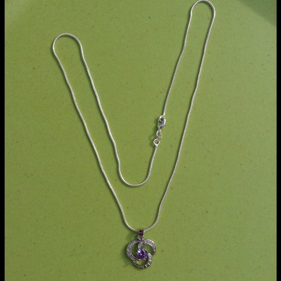 ✋🏻Marina🎉HOST PICK🎉 925 Silver Amethyst Necklac - Picture 2 of 3