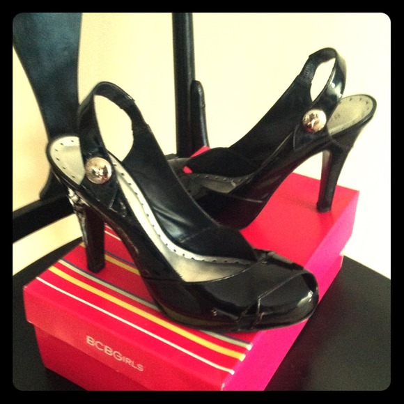 BCBG Patent Pumps