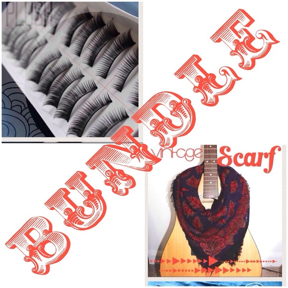 Scarf and lashes bundle