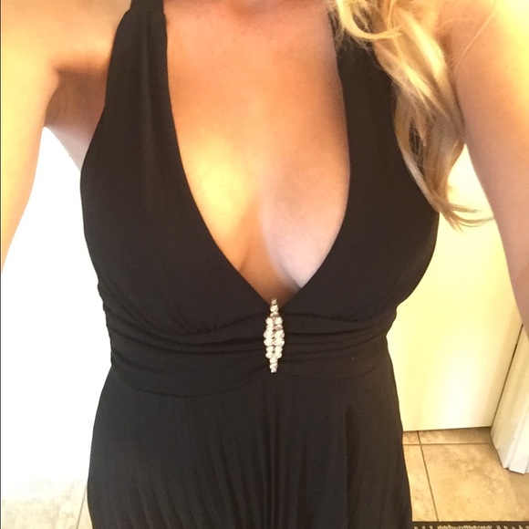 Black Halter Cocktail Dress